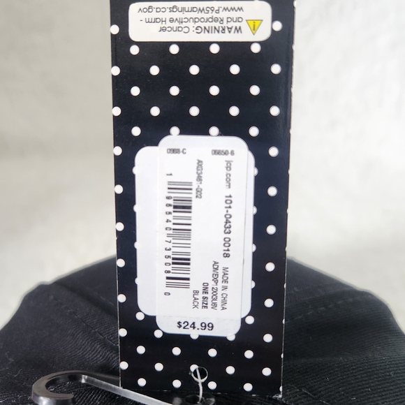 Olivia & Kate Black Cap with Silver Embellished Bow - Picture 4 of 4